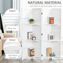 Dvita White 67" 4-Panel Room Divider with 3 Shelves - Seasonal Overstock