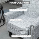 Eirian Nail Head Light Grey Upholstered Accent Arm Chair - Seasonal Overstock