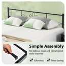 Farrah Queen Size Metal Platform Bed Frame with Headboard and Footboard - Seasonal Overstock