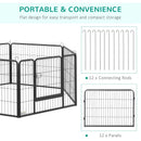 Dog Kennels, Heavy Duty 12-Panel Pet Playpen for Dogs - 24" Fencing Height - Seasonal Overstock