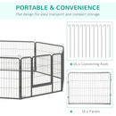 Heavy Duty 16-Panel Pet Playpen for Dogs - 23.5" Fencing Height - Seasonal Overstock
