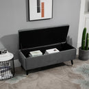 Helminia 43" Grey Storage Bench - Seasonal Overstock