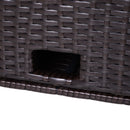 Lana 3pc Outdoor Rattan Sofa Sectional and Table - Blue - Seasonal Overstock