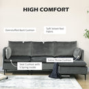Sofas, Veta 83" Grey Velvet Reversible Sectional Sofa with Chaise - Seasonal Overstock