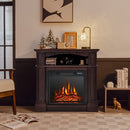 Baldwin 1400W Freestanding Electric Fireplace with Shelf - Brown - Seasonal Overstock