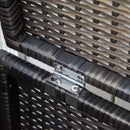 Outdoor Furniture, Blackwell Grove Outdoor Patio Storage Bench in PE Rattan Wicker - Grey - Seasonal Overstock