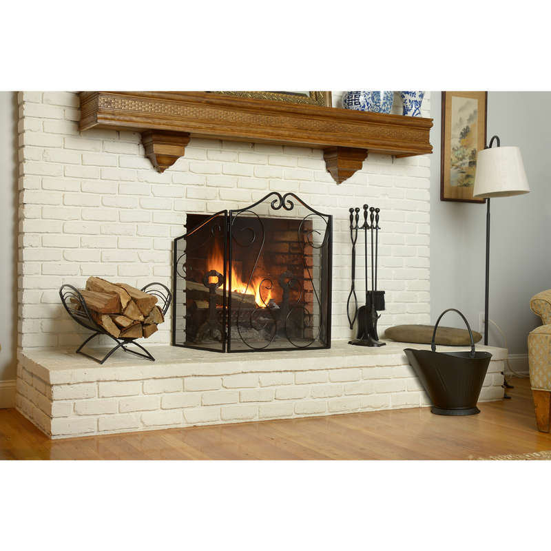 Classic Fireplace Firewood Rack Log Holder - Seasonal Overstock