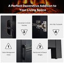 Fireplaces, Elio Black 1400W Electric Fireplace TV Stand for TVs up to 65" - Seasonal Overstock