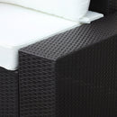 Hazel Grove 6pc Outdoor Rattan Sectional Sofa Set - Cream White & Dark Brown - Seasonal Overstock