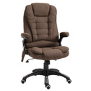 Maverick Luxury Executive Chair with Vibration Massage and Reclining - Brown Fabric - Seasonal Overstock