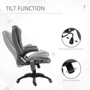Maverick Luxury Executive Chair with Vibration Massage and Reclining - Grey Fabric - Seasonal Overstock