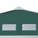 Storage Sheds, 11.2' x 12.5' Large Garden Storage Shed with Dual Sliding Doors - Green - Seasonal Overstock