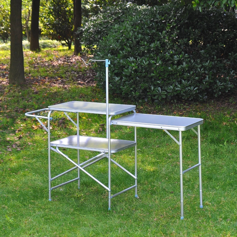 Outdoor Fold-up Camping Kitchen Table - Seasonal Overstock