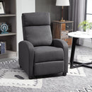 Recliner Chair, Elliot Dark Grey Manual Reclining Chair - Seasonal Overstock