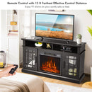 Fireplaces, Felder Black 1400W Electric Fireplace TV Stand for TVs up to 50" - Seasonal Overstock