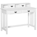 Fidessa White Writing Desk with Hutch & Drawers - Seasonal Overstock
