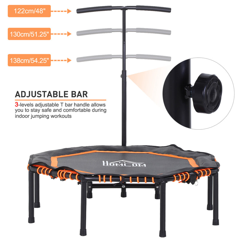 Fold-Up 48" Fitness Trampoline with Adjustable Height - Seasonal Overstock