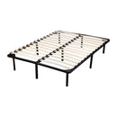 Full Size Metal Platform Bed Frame with Wooden Slat - Seasonal Overstock
