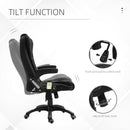 Maverick Luxury Executive Chair with Vibration Massage and Reclining - Black Fabric - Seasonal Overstock