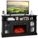 Fireplaces, Parker Black 1400W Electric Fireplace TV Stand for up to 65" TVs - Seasonal Overstock