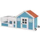 Rabbit Hutches, Pleasant Patch Portable Rabbit Hutch 64" x 23" x 30" - Blue - Seasonal Overstock