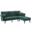 Sofas, Rivo 82" Sectional Sofa Bed in Green - Seasonal Overstock