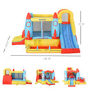 Bouncy Castles, Space Rocket Bouncy Castle With Slides & Pool 11.14' x 9.18' x 6.06' - Seasonal Overstock