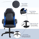 Vega Diamond Stitch Faux Leather Office Gaming Chair - Blue - Seasonal Overstock