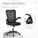 Office Chairs, Vinny Mesh Back Home Office Task Chair with Flip-Up Arm Rests Black - Seasonal Overstock