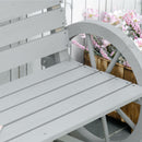 Wainwright 42" Outdoor Wagon Wheel Wood Garden Bench - Grey - Seasonal Overstock
