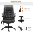 Xavi Luxury Executive Office Chair with Heated Vibration Massage - Black - Seasonal Overstock
