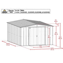 Storage Sheds, 10' x 14' Arrow Classic Steel Storage Shed - Sage Green - Seasonal Overstock