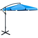Patio Umbrella, 11ft Offset Cantilever Patio Umbrella with Easy Tilt Adjust - Blue - Seasonal Overstock