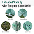 Greenhouse, 20' x 10' x 7' Soft Cover Dome Top Greenhouse - Green - Seasonal Overstock