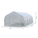 Greenhouses, 20 x 10 x 7ft Soft Cover Walk-In Greenhouse White - Seasonal Overstock