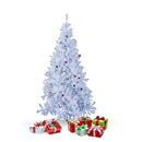 Christmas Trees, 5.9ft White Artificial Christmas Tree with 48 Ornaments - Seasonal Overstock