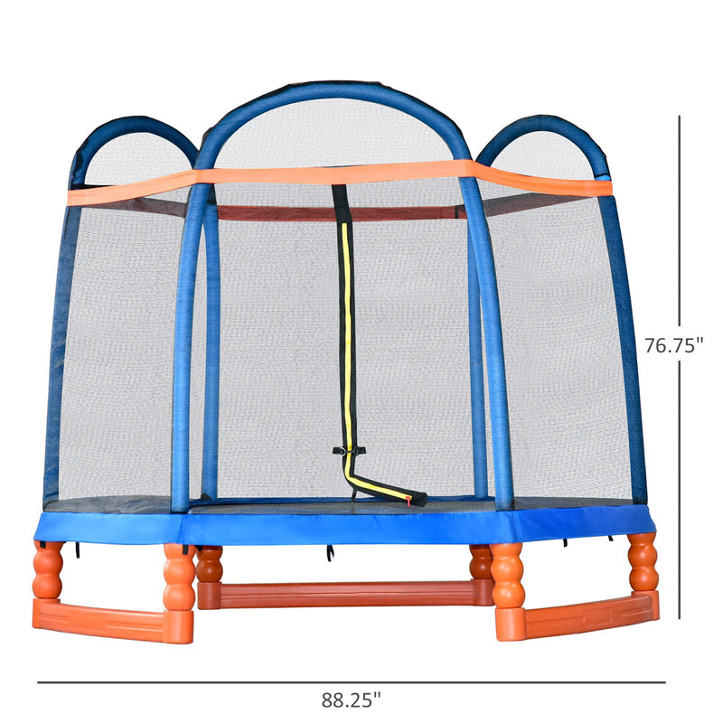 7.3ft Trampoline & Safety Enclosure - Seasonal Overstock