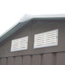Storage Sheds, 7' x 4' Steel Outdoor Storage Shed - Grey - Seasonal Overstock
