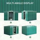 Storage Sheds, 8.5' x 6.8' x 5.8' Green Outdoor Garden Storage Shed - Seasonal Overstock