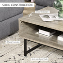 Coffee Tables, Cody Dual Lift Top Modern Coffee Table with Hidden Storage - Grey - Seasonal Overstock