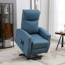 Recliner Chair, Emory Blue Power Reclining Lift Chair with Vibration Massage & Remote - Seasonal Overstock