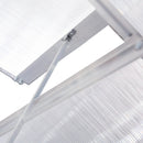 6' x 4' Lean-To Aluminum Frame Walk-In Greenhouse with Polycabonate Panels, Sliding Door - Silver