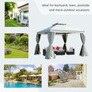 Phaedra 10' x 10' Aluminum Cream White Gazebo - Seasonal Overstock