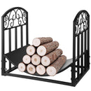 Scroll Design Black Log Holder Firewood Rack - Seasonal Overstock