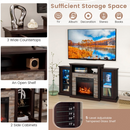 Townes Fireplace TV Stand with 16-Colour LED Backlights for TVs Up To 65-in - Dark Brown - Seasonal Overstock