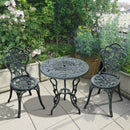 Adora 3pc Cast Iron Outdoor Bistro Set in Antique Green - Seasonal Overstock
