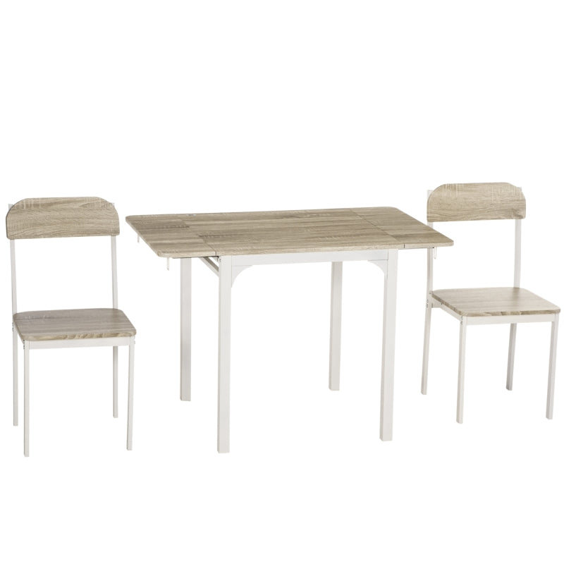 Gracie 3pc Drop Leaf Table and 2 Chairs Dinette Set