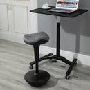 Grey Wobble Stool with Saddle Seat & Adjustable Height - 25.75" to 32.75" - Seasonal Overstock