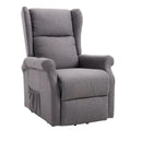Arm Chairs, Recliners & Sleeper Chairs, Chelsea Grove Grey Wingback Lift Chair Recliner - Seasonal Overstock