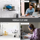 Hutton Minimalist White Glass Top Desk - Seasonal Overstock